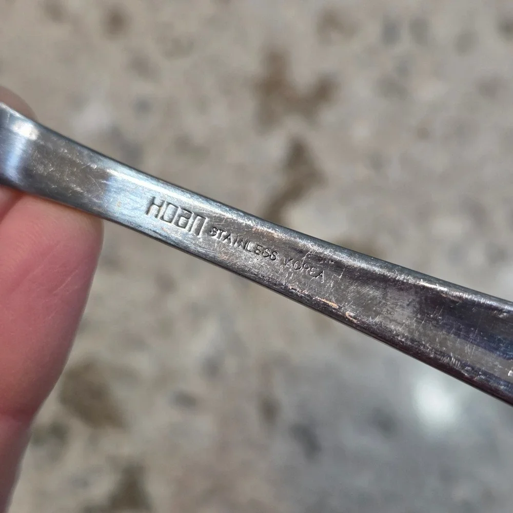 Vintage Hoan Stainless‎ Korea Soup Ladle Scallop Handle Flatware 7.25 Inch